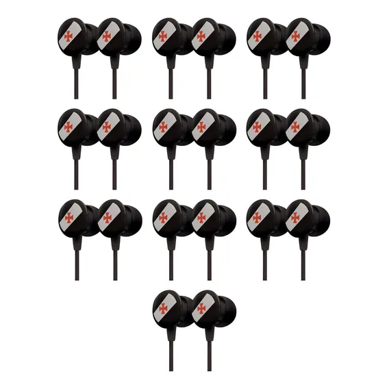 Kit 10 Fone De Ouvido Waldman Sf-10 Vasco Atacado Foto 1