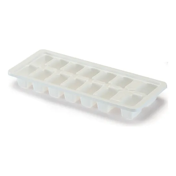 Kit 10 Forma Para Gelo Plástico 14cubos Empilhavél Cor Branco Foto 1