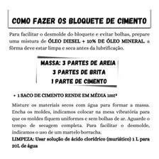 Kit 10 Formas Payver Intertravada Tijolinho Cimento 24x10x6 Foto mini 4