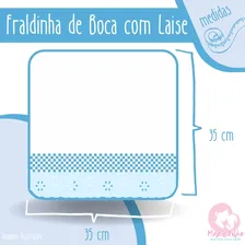 Kit 10 Fraldinhas De Boca Bebê Bordada 100% Algodão Luxo Cor Branca Com Laise Foto mini 4