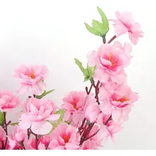 Kit 10 Galho BuquĂȘ Flor De Pessegueiro Artificial Rosa Foto mini 2