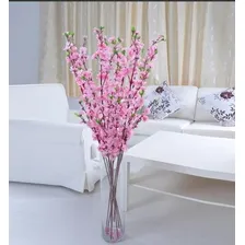 Kit 10 Galho BuquĂȘ Flor De Pessegueiro Artificial Rosa Foto mini 4