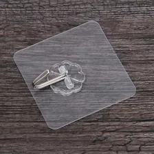 Kit 10 Ganchos Adesivos Parede Transparente AderĂȘncias 4kg Foto mini 4