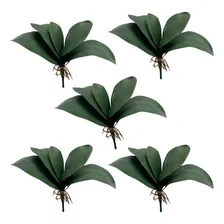 Kit 10 Hastes De Folha De OrquĆdea Realista 26 Cm Decoração Cor Verde Foto mini 2