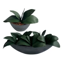 Kit 10 Hastes De Folha De OrquĆdea Realista 26 Cm Decoração Cor Verde Foto mini 3