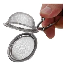 Kit 10 Infusores De Chá Inox Coador Peneira Ervas Qualidade Cor Metálico Foto mini 4