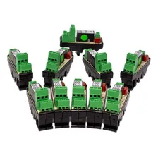 Kit 10 Interface Borne Rele Acoplador Duplo 220vac 8a Foto  mini 1