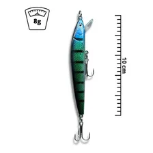 Kit 10 Isca Artificial Meia Água Tucunaré Dourado Robalo Foto mini  3