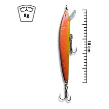 Kit 10 Isca Artificial Meia Água Tucunaré Dourado Robalo Foto mini 4