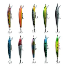 Kit 10 Isca Artificial Meia Água Tucunaré Dourado Robalo Foto  mini 1