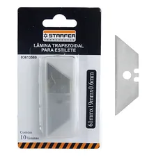 Kit 10 Lâminas Para Estilete Trapezoidal Starfer Foto  mini 1