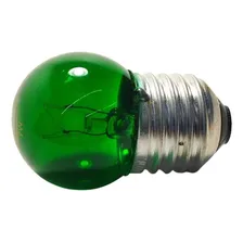 Kit 10 Lâmpada Bolinha 7w 127v E27 Mini Bulbo Verde 110v Foto mini  2