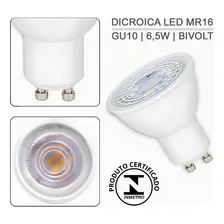 Kit 10 Lâmpada Dicroica Gu10 2700k 6w Foto mini  3