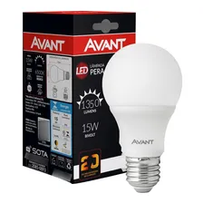 Kit 10 Lampada Led 15w E27 Inmetro Avant Bulbo Bivolt Modelo Branco Frio Foto mini 1