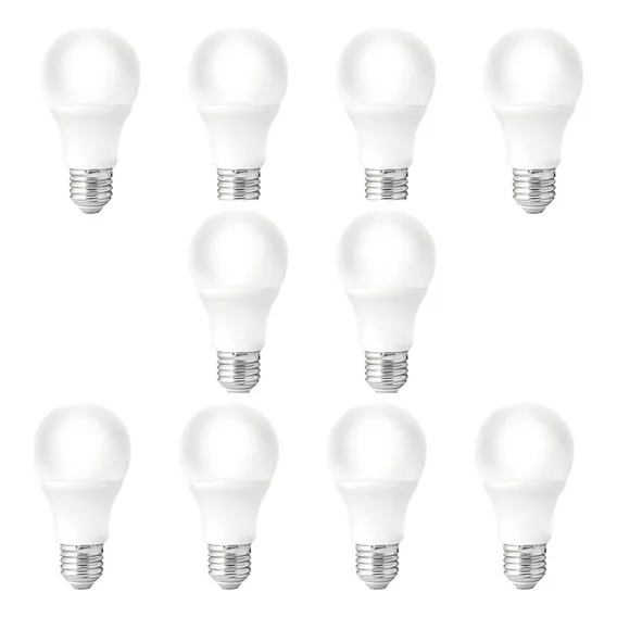 Kit 10 Lampada Led 7w Bulbo 3000k Branco Quente Avant Foto 1