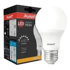 Kit 10 Lampada Led 7w Bulbo 3000k Branco Quente Avant Foto mini 2