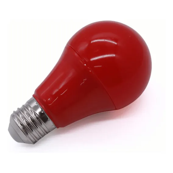 Kit 10 Lâmpada Led A60 9w Bulbo Soquete E27 Luz Vermelho Foto 1