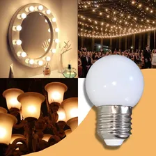 Kit 10 Lampada Led Bolinha 3w Branco Quente Espelho Abajur Luz Lampada branco-quente 110V Foto mini 1