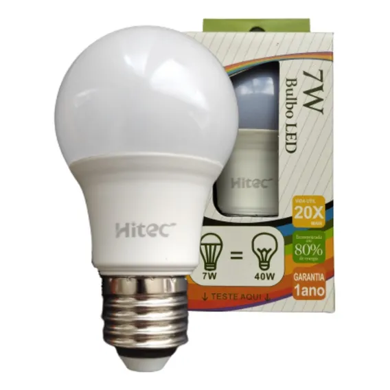 Kit 10 Lampada Led Branco Frio 7w Bivolt Bulbo Soquete E27 Foto 1