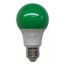 Kit 10 Lampada Led Bulbo A60 7w E27 Verde Bivolt Foxlux Foto mini 2