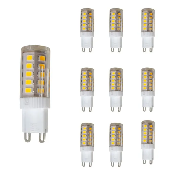 Kit 10 Lâmpada Led Halopim G9 Lustres E Pendentes 3w 3000k Luz Branco-quente Foto 1