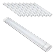 Kit 10 Lampada Led Slim Tubular 120cm Bivolt Completa 40w Luz Branco-frio 127/220v Foto mini 1