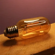 Kit 10 Lampada Retro Vintage T45 4w Filamento Led E27 Quente Luz Amarela 110v 220v (bivolt) Foto mini 2