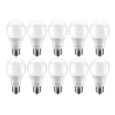 Kit 10 Lâmpadas Bulbo Led A60 15w Bivolt 6500k Elgin Luz 6500k branca fria Foto mini 1