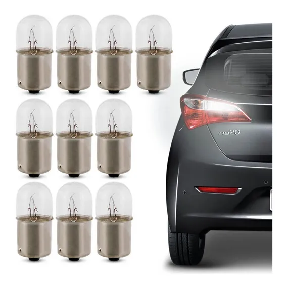 Kit 10 Lâmpadas Halógenas 1 Polo 67 Ba15s 3200k 5/10w 12v Cor da luz Branca Foto 1