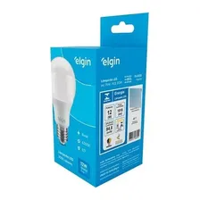 Kit 10 Lâmpadas Led 12w Bulbo Bivolt Branca Fria 6500k Elgin Foto mini  3