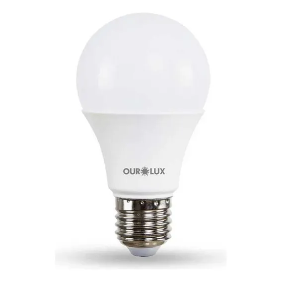 Kit 10 Lampadas Led Bulbo 9w Superled Ouro Biv 6500k Ourolux Luz Branco-frio 127/220V Foto 1