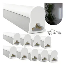Kit 10 Led Tubular T5 30cm 6w C/calha Acoplada Completa Frio 110v/220v Foto mini 1