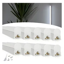 Kit 10 Led Tubular T5 30cm 6w C/calha Acoplada Completa Frio Cor Branco Frio 110v/220v (bivolt) Foto mini 1