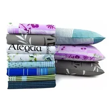 Kit 10 Lençóis Solteiro Elástico + 10 Fronhas - Atacado Cor Variados Desenho Do Tecido Estampado Foto  mini 1