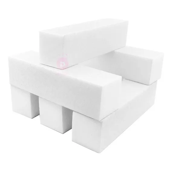 Kit 10 Lixas Bloco Polidora Unhas Acrílico Gel Fecha Poros Foto 1