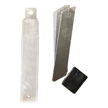 Kit 10 Lâminas Para Estilete Larga 18mm Profissional Afiadas Foto mini 1