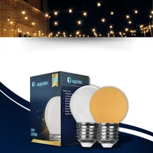 Kit 10 Lâmpada Bolinha Leitosa Incandescente 15w 127v E27 Foto mini 1