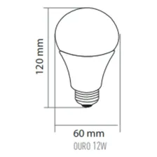 Kit 10 Lâmpada Led 12w 6500k Bivolt Luz Branca - Ourolux 110V/220V Foto mini 2