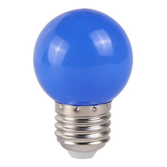 Kit 10 Lâmpada Led Bolinha Azul 1,5w 220v Base E27 Foto 1