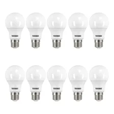 Kit 10 Lâmpada Led Bulbo 9w Branco 6500k Bivolt Taschibra Foto mini  2