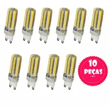 Kit 10 Lâmpada Led Halopim G9 Lustres E Pendentes 5w 6000k Cor Branco Quente (3000K) Foto mini 1