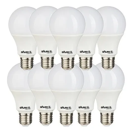 Kit 10 Lâmpadas Bulbo Led 9w 6500k Galaxy Foto 1