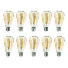 Kit 10 Lâmpadas Filamento Led St64 4w Vintage Retrô Âmbar Foto mini 1