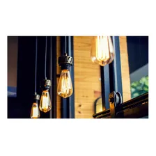 Kit 10 Lâmpadas Filamento Led St64 4w Vintage Retrô Âmbar Foto mini 4