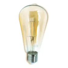 Kit 10 Lâmpadas Filamento Led St64 4w Vintage Retrô Âmbar Foto mini 2