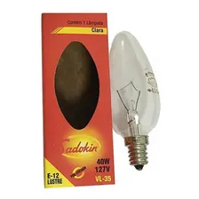Kit 10 Lâmpadas Incandescente Vela Clara 40w 127v E12 Foto mini 1