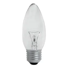 Kit 10 Lâmpadas Incandescente Vela Clara 40w 127v E27 Foto mini 1