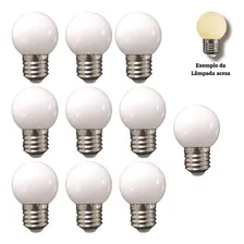 Kit 10 Lâmpadas Led Bolinha Branco Quente 3w 127v Camarim Luz Branco-quente 110V Foto mini  3