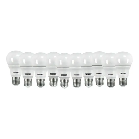 Kit 10 Lâmpadas Led Tkl 60 9w 6500k Branco Frio Taschibra Foto 1