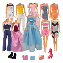 Kit 10 Looks Para Boneca Com Vestido De Festa Vermelho Btyna Foto  mini 1